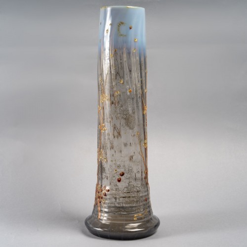 XXe siècle - Emile Gallé - Vase Cristallerie