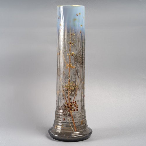 Art nouveau - Emile Gallé - Vase Cristallerie