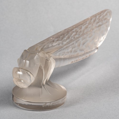 Glass & Crystal  - 1928 René Lalique - Car Mascot Hood Ornament Petite Libellule