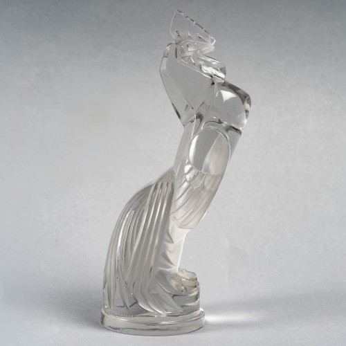 1929 René Lalique - Car Mascot Hood Ornament Coq Houdan - Glass & Crystal Style Art Déco