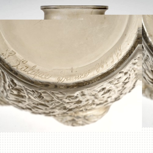 1926 René Lalique - Vase Domrémy - Verrerie, Cristallerie Style Art Déco