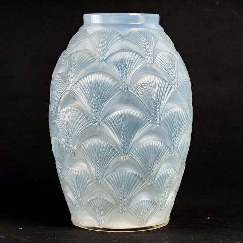 1932 René Lalique - Vase Herblay - Glass & Crystal Style Art Déco
