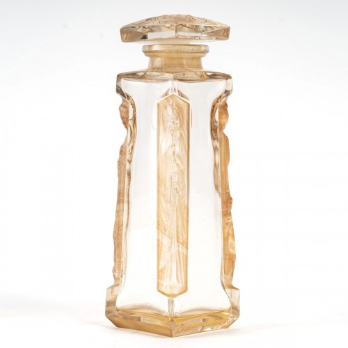 Antiquités - 1914 René Lalique - Flacon Ambre d'Orsay