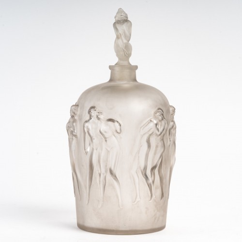 Antiquités - 1920 René Lalique - Vase Douze figurine avec bouchon