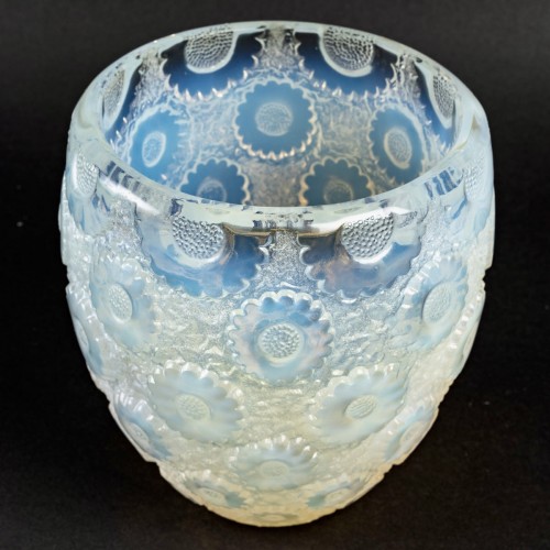 1934 René Lalique - Vase Paquerettes Daisy Flowers  - Glass & Crystal Style Art Déco