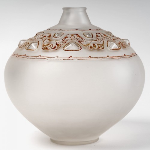 XXe siècle - 1914 René Lalique - Vase Sirènes et Cabochons