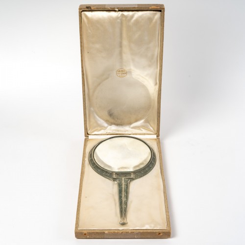 Miroirs, Trumeaux  - 1912 René Lalique - Miroir Narcisse et son coffret