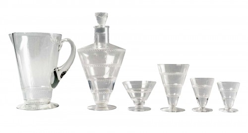1932 René Lalique - Set Of Glasses Vouvray - 42 Pieces
