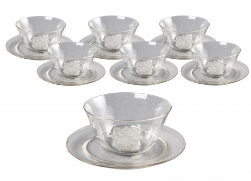 1933 René Lalique - Set Of Bowls And Plates Molsheim - 12 Piece