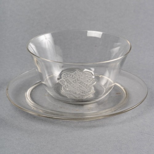 Glass & Crystal  - 1933 René Lalique - Set Of Bowls And Plates Molsheim - 12 Piece