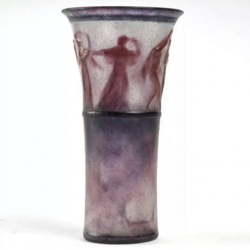 Gabriel Argy-Rousseau (1885-1953) - Vase Personnages Grecs en frise - Glass & Crystal Style Art Déco