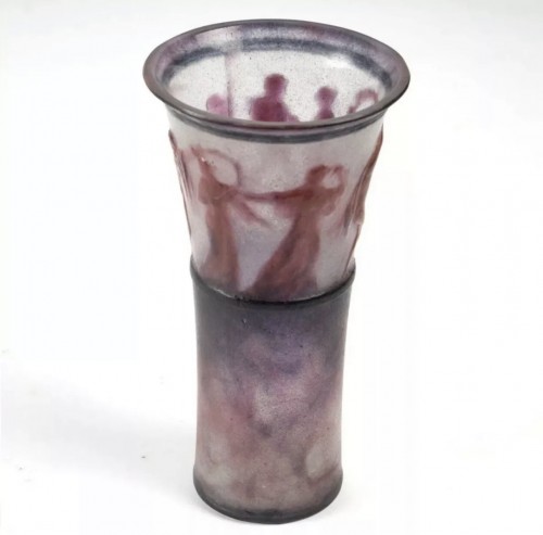 Verrerie, Cristallerie  - Gabriel Argy-Rousseau (1885-1953) - Vase Personnages Grecs en Frise