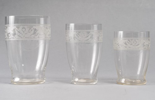 Glass & Crystal  - Baccarat - Tumblers glasses &quot;Swans&quot;  - 32 Pieces