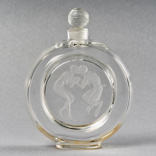 XXe siècle - 1928 René Lalique - Flacon "Le Baiser du Faune" pour Molinard