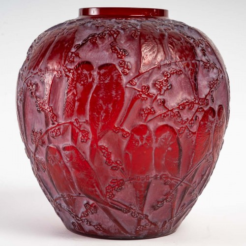 Art nouveau - 1919 René Lalique - Vase Perruches