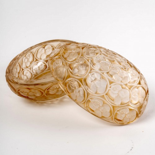 1929 René Lalique - Boîte Poussins - Verrerie, Cristallerie Style Art Déco