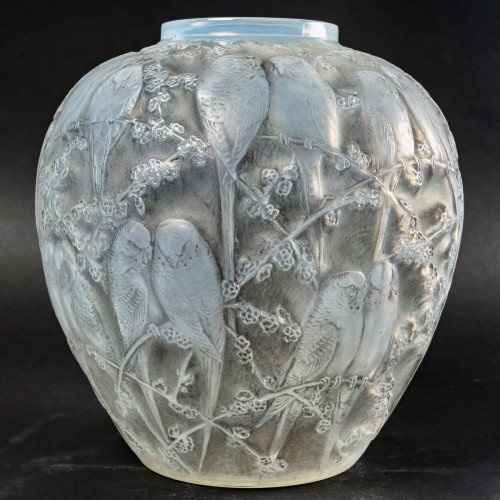 Art Déco - 1919 René Lalique - Vase Perruches 