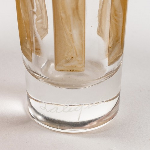 1911 René Lalique - Suite Of 4 Six Figurines Glasses Tumblers - Art Déco