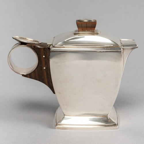 1920 Boin Taburet - Service à thé et à café égoïste en argent massif et macassar - BG Arts