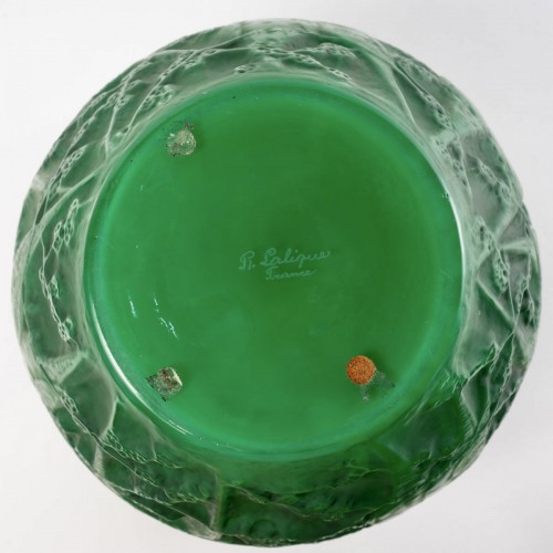 20th century - 1919 René Lalique - Vase Perruches