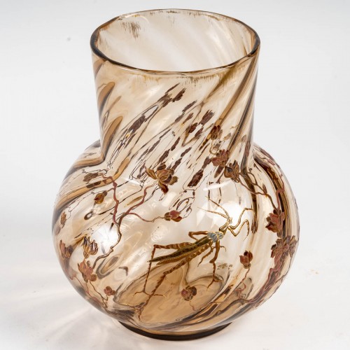 Emile Gallé - Vase Cristallerie - Verrerie, Cristallerie Style Art nouveau