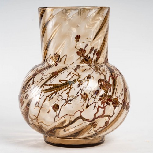Art nouveau - Emile Gallé - Vase Cristallerie