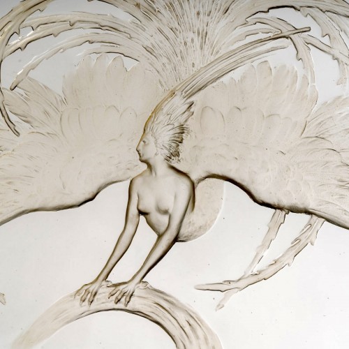 1922 René Lalique - Centerpiece Oiseau De Feu Firebird - 