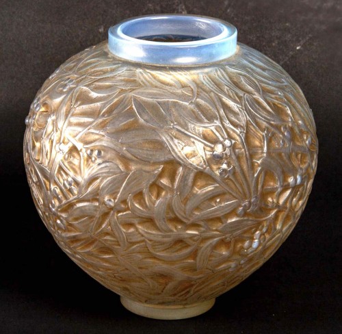 1920 René Lalique - Vase Gui - Verrerie, Cristallerie Style Art Déco