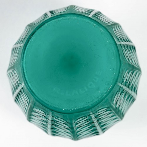 1924 René Lalique - Vase Tournai - Verrerie, Cristallerie Style Art Déco