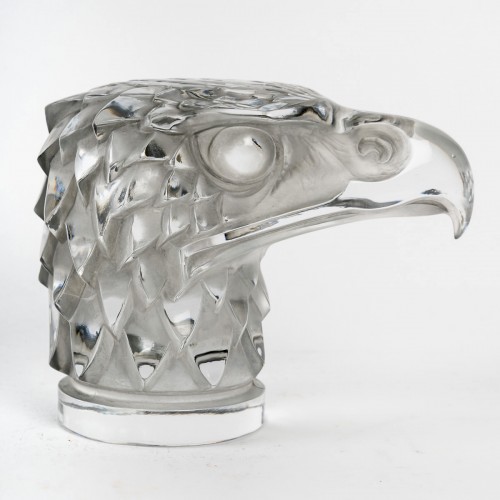 1928 René Lalique - Car Mascot Hood Ornament Tete d&#039;Aigle - 