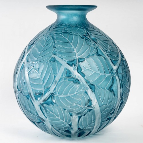 1929 René Lalique - Vase Milan - Verrerie, Cristallerie Style Art Déco