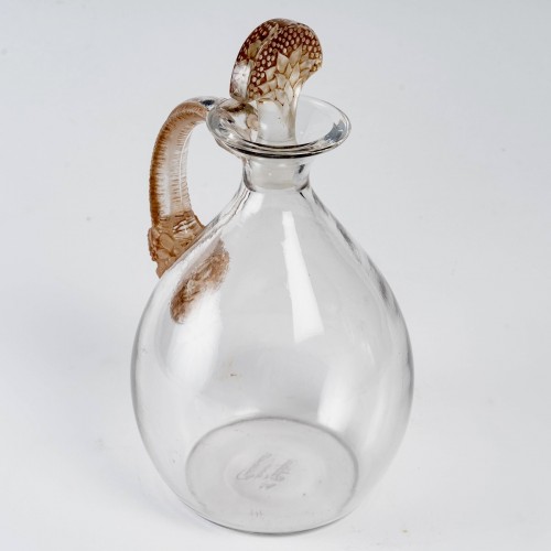 1923 René Lalique - Decanter &quot;Satyre&quot; For Cusenier - Art Déco