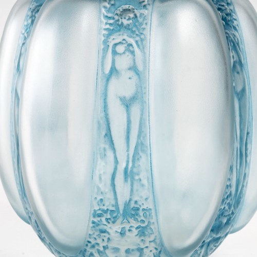 1912 René Lalique - Vase Six Figures Et Masques - Glass & Crystal Style Art nouveau