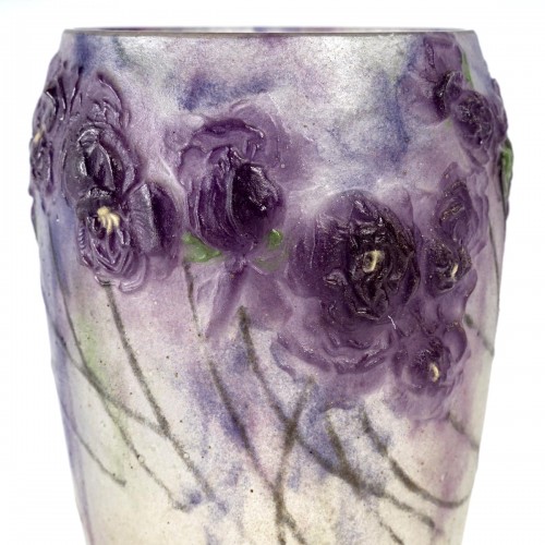 1918 Gabriel Argy-rousseau - Vase Violette de Parme - Verrerie, Cristallerie Style Art Déco