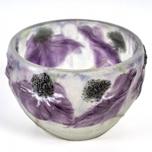 1920 Gabriel Argy-rousseau - Bowl Anemones - Glass & Crystal Style Art Déco