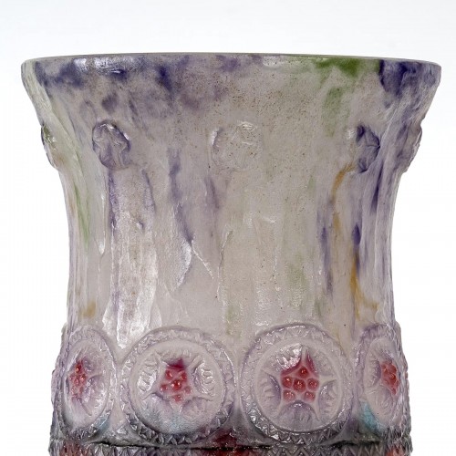 1922 Gabriel Argy-rousseau - Vase Tragi Comique - Verrerie, Cristallerie Style Art nouveau