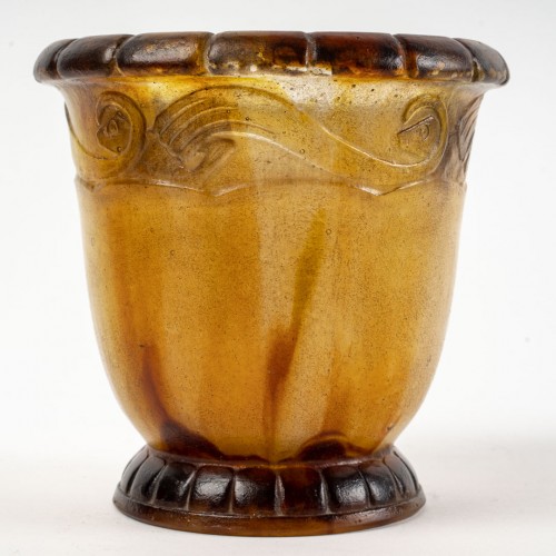 Glass & Crystal  - 1929 Gabriel Argy Rousseau - Vase Cup Bowl Cameleon en Friste