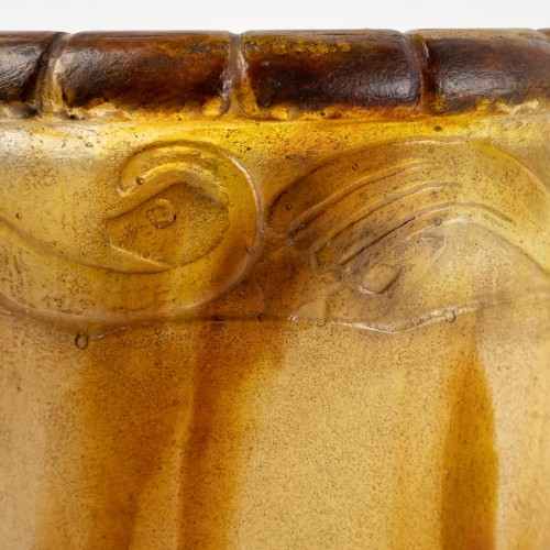 Art Déco - 1929 Gabriel Argy Rousseau - Vase Cup Bowl Cameleon en Friste