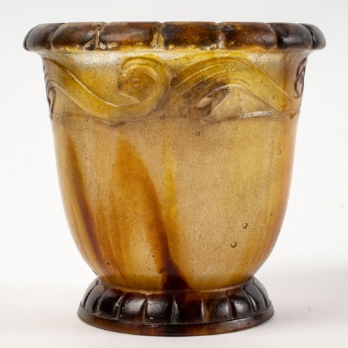 Antiquités - 1929 Gabriel Argy Rousseau - Vase Cup Bowl Cameleon en Friste