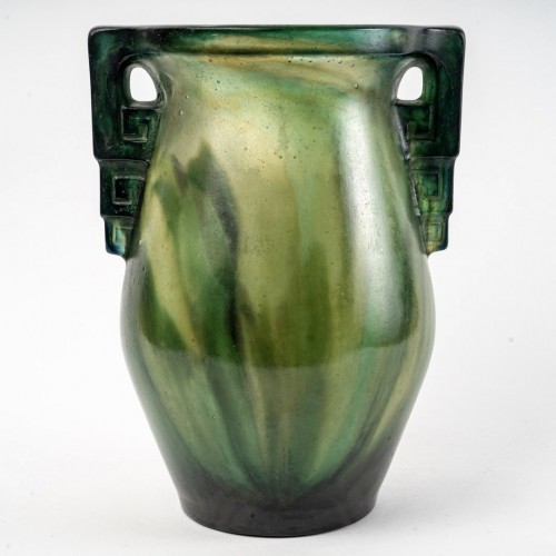 1927 Gabriel Argy Rousseau - Vase à Anses Géométriques - Art Déco