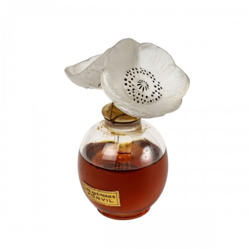 1929 René Lalique - Perfume Bottle les Anémones for Forvil