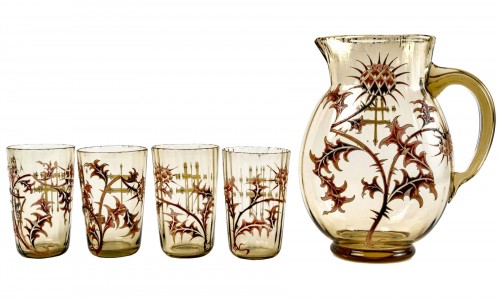 Emile Gallé - Orangeade Set Thistles 5 Pieces