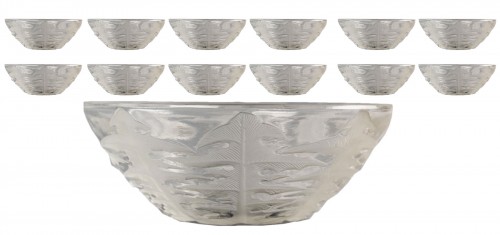 1924 René Lalique - Set Of 12 Pissenlit Glass Bowls