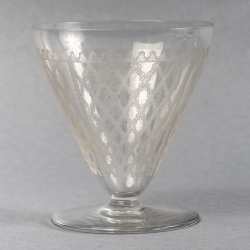 Glass & Crystal  - Baccarat - Set Of Alhambra Engraved Clear Crystal Glasses - 42 Pieces
