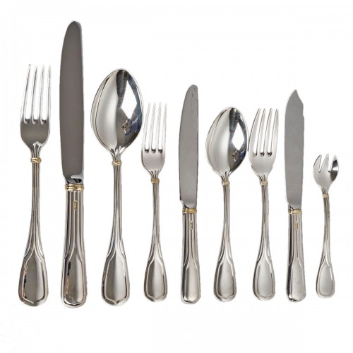 Cartier - Cutlery Flatware Set Must Silver Metal - 79 Pieces