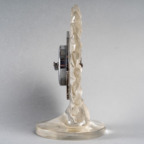 XXe siècle - 1931 René Lalique - Pendule "Roitelets" mouvement mécanique Oméga