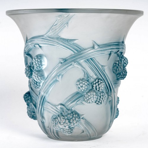 1930 René Lalique - Vase Mûres - Verrerie, Cristallerie Style Art Déco