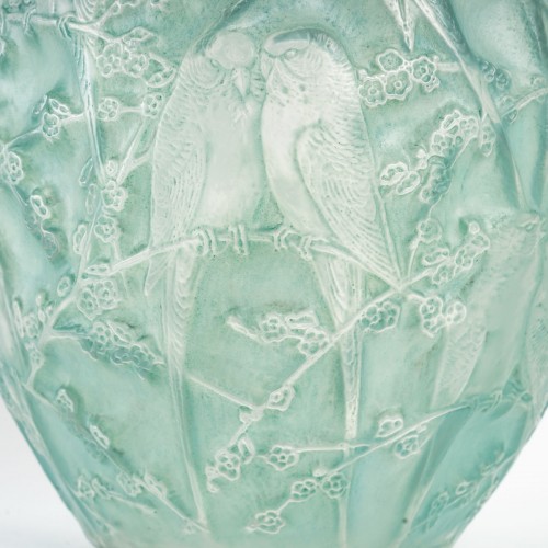 1919 René Lalique - Vase Perruches - Glass & Crystal Style Art Déco