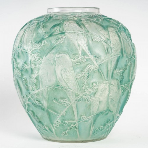 Antiquités - 1919 René Lalique - Vase Perruches