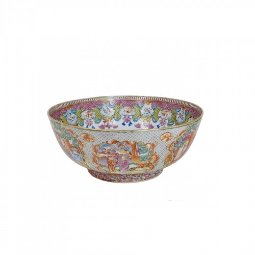 Bol à punch en porcelaine de la compagnies des Indes - Époque Qianlong 1736-1795